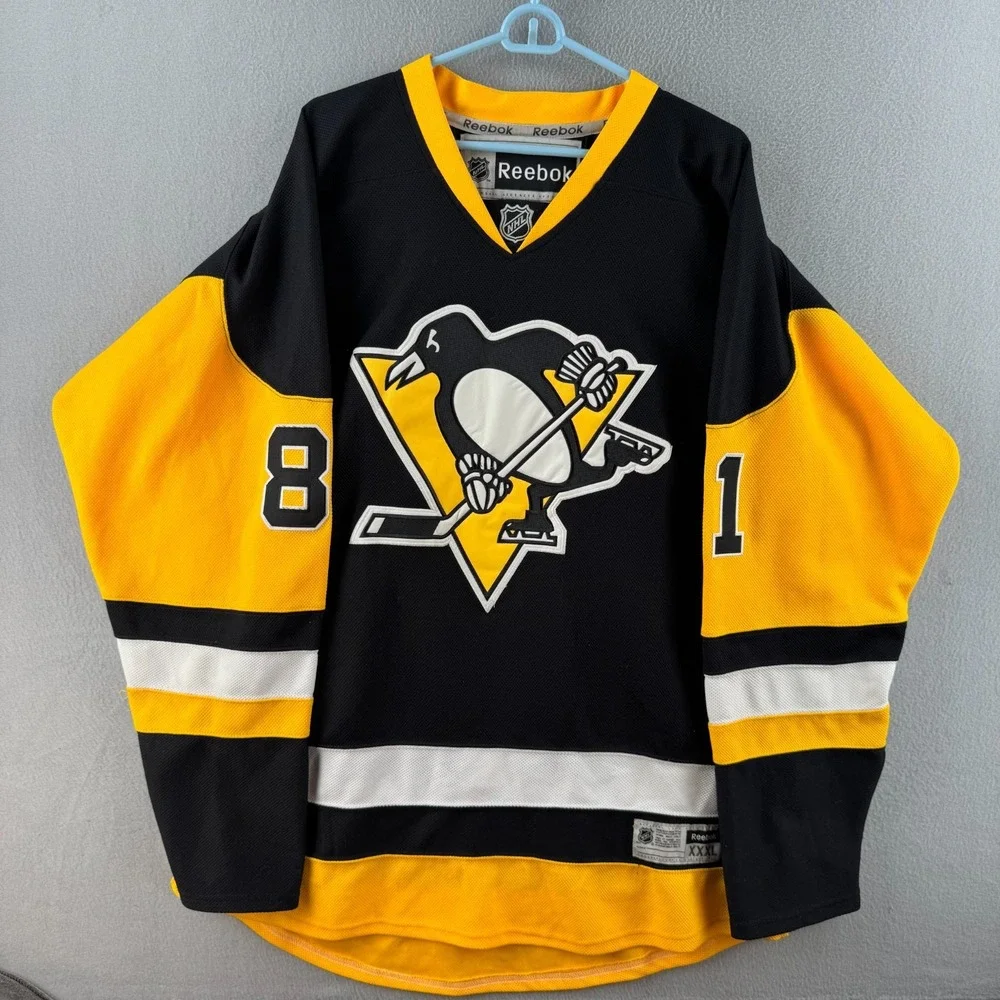 Vintage Pittsburgh Penguins Hockey Jersey 2XL Reebok Phil Kessel Fight Strap